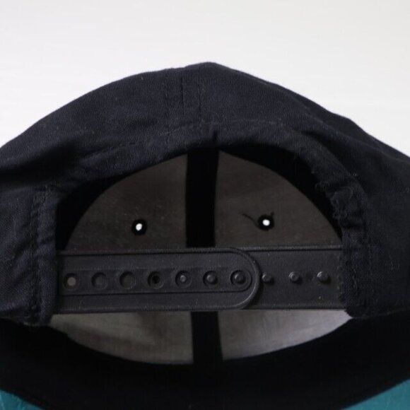 Sue Bee Honey Snap Back Baseball Cap Mens Hat Teal Black - Picture 6 of 11